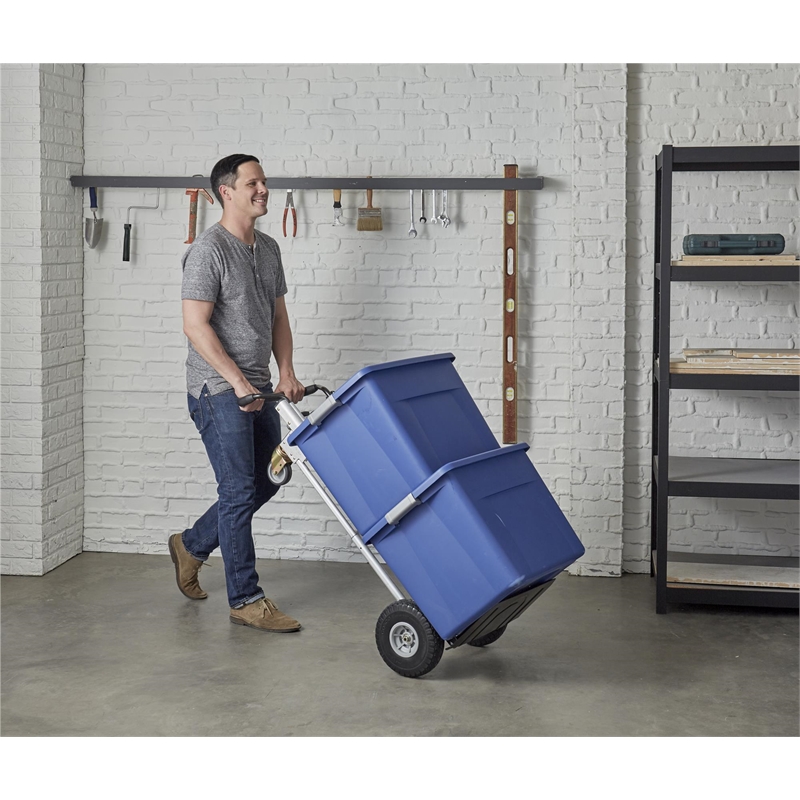 Pemberly Row 4-in-1 Folding/Assisted Hand Truck/Platform Cart - Flat-Free Wheels