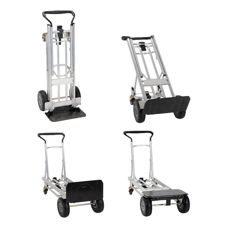 Pemberly Row 4-in-1 Folding/Assisted Hand Truck/Platform Cart - Flat-Free Wheels