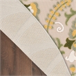 Pemberly Row 8' x Round Ivory Green Fabric Outdoor Area Rug (8' Round)