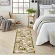 Pemberly Row 8' Runner Ivory Green Fabric Outdoor Area Rug (8' Runner)