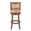 Pemberly Row Bar Height Swivel Bar Stool-Chestnut Wire-Brush