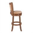 Pemberly Row Bar Height Swivel Bar Stool-Chestnut Wire-Brush