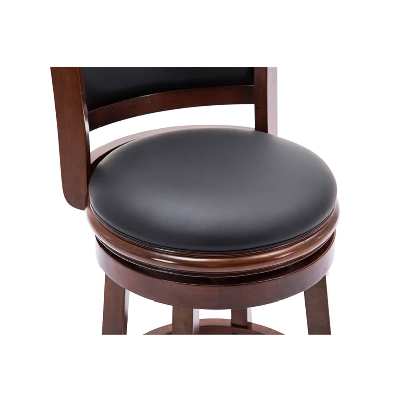 Pemberly Row Modern / Contemporary Wood Swivel Counter Stool-Cherry