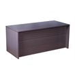 Pemberly Row U-Shape Desk Credenza with Pedestal and Hutch in Driftwood