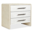 Pemberly Row Three-Drawer Nightstand with White Resin Drawers
