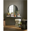 Pemberly Row Contemporary Metal-Wood-Stone Console Table in Black