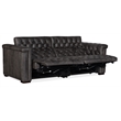 Pemberly Row 2 over 2 Sofa with Power Recline & Power Headrest in Gray Leather