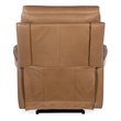 Pemberly Row Zero Gravity Power Recliner with Power Headrest in Brown Leather