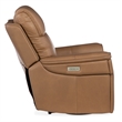 Pemberly Row Zero Gravity Power Recliner with Power Headrest in Brown Leather