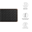 Pemberly Row Weave Vegan Leather Full Headboard in Walnut Black