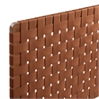 Pemberly Row Weave Vegan Leather Full Headboard in Walnut Brown