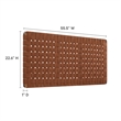 Pemberly Row Weave Vegan Leather Full Headboard in Walnut Brown