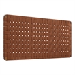 Pemberly Row Weave Vegan Leather Full Headboard in Walnut Brown