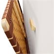 Pemberly Row Weave Wall-Mount Vegan Leather Twin Headboard in Natural Brown