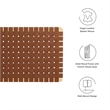 Pemberly Row Weave Wall-Mount Vegan Leather Twin Headboard in Natural Brown