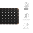 Pemberly Row Weave Wall-Mount Vegan Leather Twin Headboard in Walnut Black
