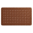 Pemberly Row Weave Wall-Mount Vegan Leather Twin Headboard in Walnut Brown