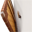 Pemberly Row Weave Wall-Mount Vegan Leather Twin Headboard in Walnut Brown