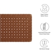 Pemberly Row Weave Wall-Mount Vegan Leather Twin Headboard in Walnut Brown
