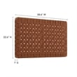 Pemberly Row Weave Wall-Mount Vegan Leather Twin Headboard in Walnut Brown