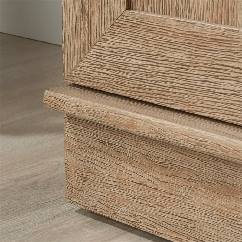 Pemberly Row Contemporary Storage Cabinet in a Brushed Oak finish