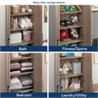 Pemberly Row Contemporary Storage Cabinet in a Brushed Oak finish