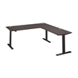Pemberly Row 72W L Shaped Standing Desk in Storm Gray-Engineered Wood