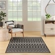 Pemberly Row Modern / Contemporary 4' x 6' Fabric Black Area Rug