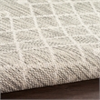 Pemberly Row Contemporary 4' x 6' Fabric Light Grey Area Rug