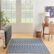 Pemberly Row Modern / Contemporary 4' x 6' Fabric Navy Blue Area Rug