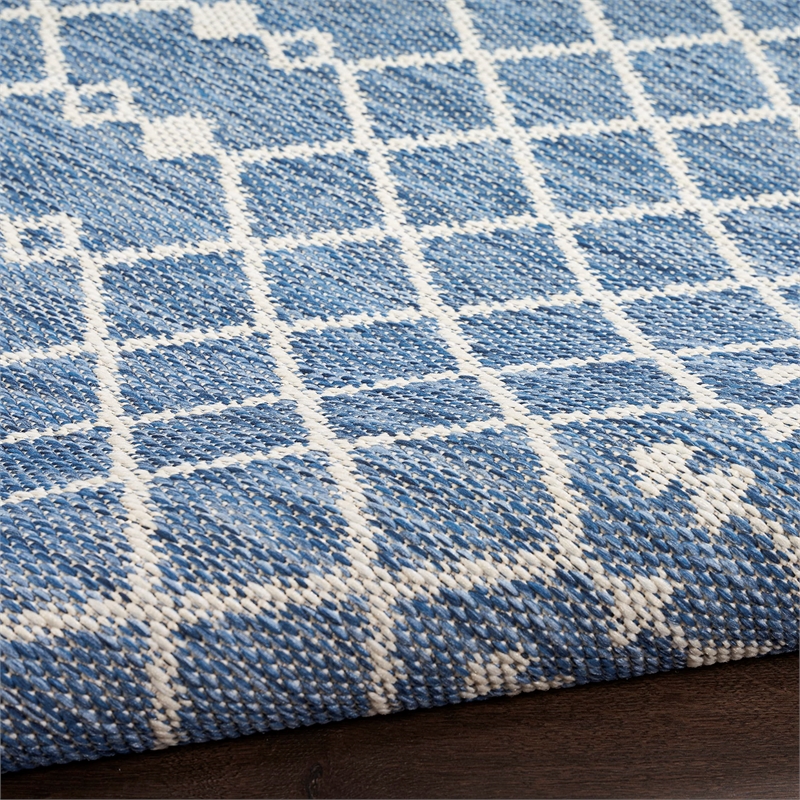 Pemberly Row Modern / Contemporary 4' x 6' Fabric Navy Blue Area Rug