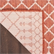 Pemberly Row Contemporary 4' x 6' Fabric Terracotta Area Rug