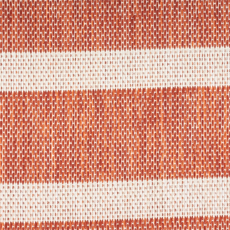 Pemberly Row Contemporary 4' x 6' Fabric Terracotta Area Rug