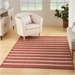 Pemberly Row Contemporary 4' x 6' Fabric Terracotta Area Rug