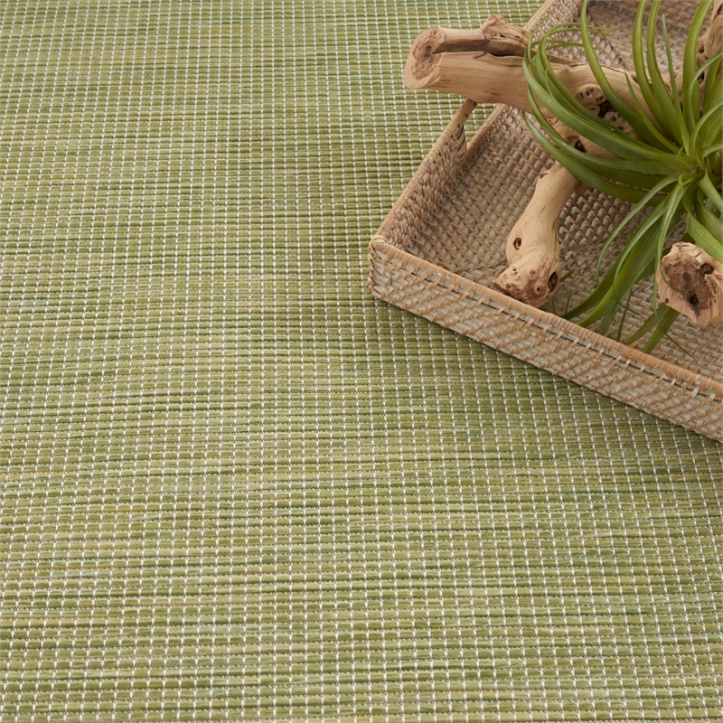 Pemberly Row Modern / Contemporary 8' x 10' Fabric Green Area Rug