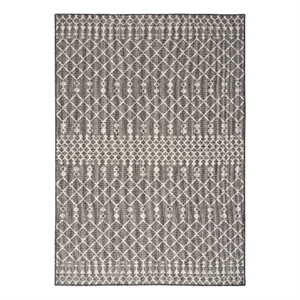 Pemberly Row Modern / Contemporary 7' x 10' Fabric Charcoal Area Rug
