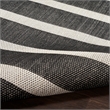 Pemberly Row Contemporary 5' x 7' Fabric Black Ivory Area Rug