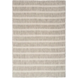 Pemberly Row Contemporary 7' x 10' Fabric Grey Ivory Area Rug