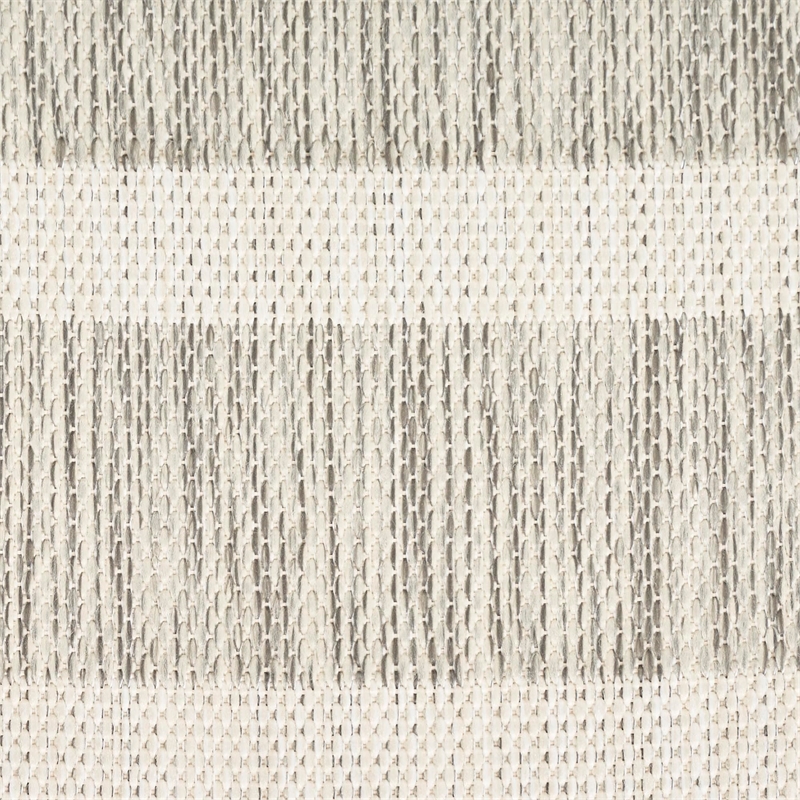 Pemberly Row Contemporary 7' x 10' Fabric Grey Ivory Area Rug