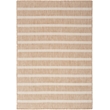 Pemberly Row Contemporary 5' x 7' Fabric Beige Ivory Area Rug