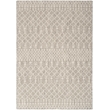 Pemberly Row Contemporary 5' x 7' Fabric Light Grey Area Rug