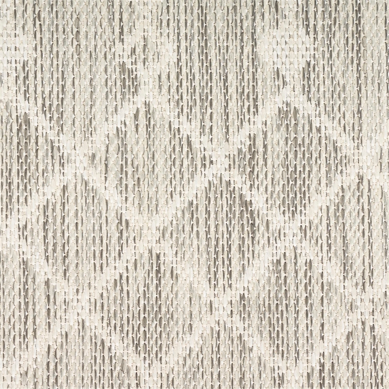 Pemberly Row Contemporary 5' x 7' Fabric Light Grey Area Rug