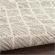 Pemberly Row Contemporary 5' x 7' Fabric Light Grey Area Rug