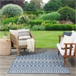 Pemberly Row Contemporary 8' x 10' Fabric Navy Blue Area Rug