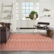 Pemberly Row Contemporary 8' x 10' Fabric Terracotta Area Rug