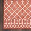 Pemberly Row Contemporary 8' x 10' Fabric Terracotta Area Rug