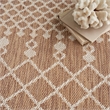Pemberly Row Modern / Contemporary 5' x 7' Fabric Jute Area Rug