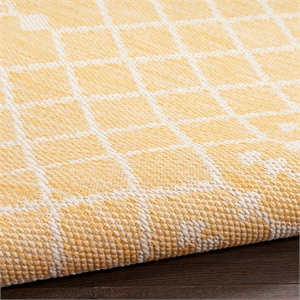Pemberly Row Modern / Contemporary 8' x 10' Fabric Yellow Area Rug