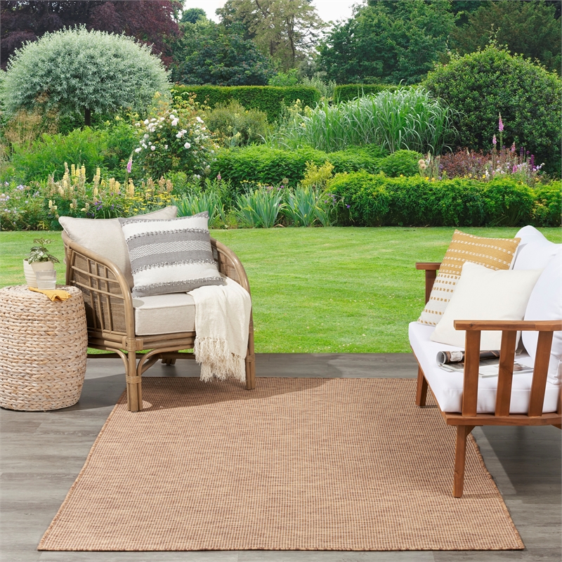 Pemberly Row Modern / Contemporary Fabric 9' x 12' Jute Area Rug