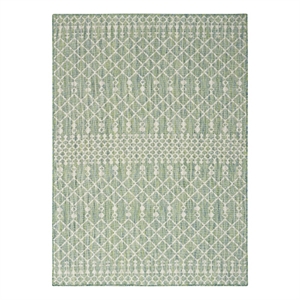Pemberly Row Contemporary 6' x 9' Fabric Blue Green Area Rug